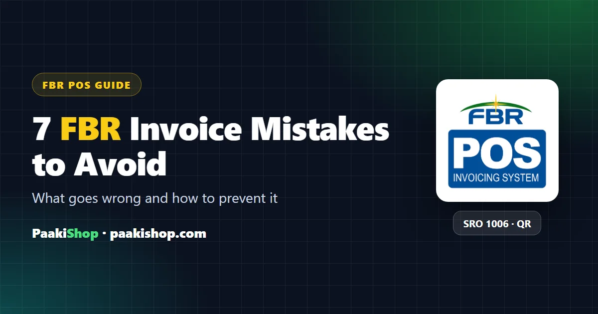 Seven common FBR digital invoice mistakes made by Pakistani retailers