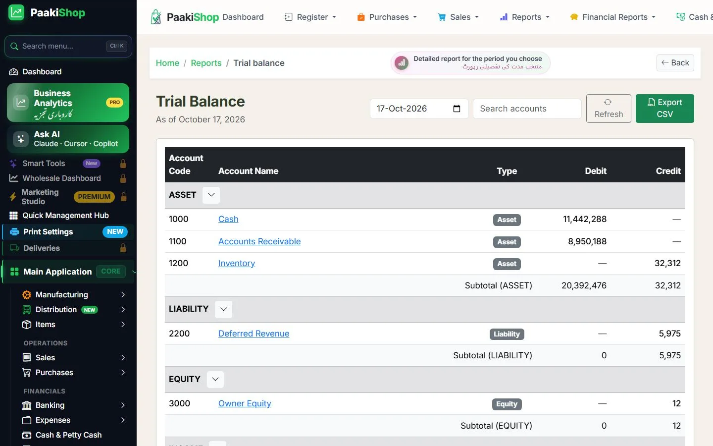 Trial Balance