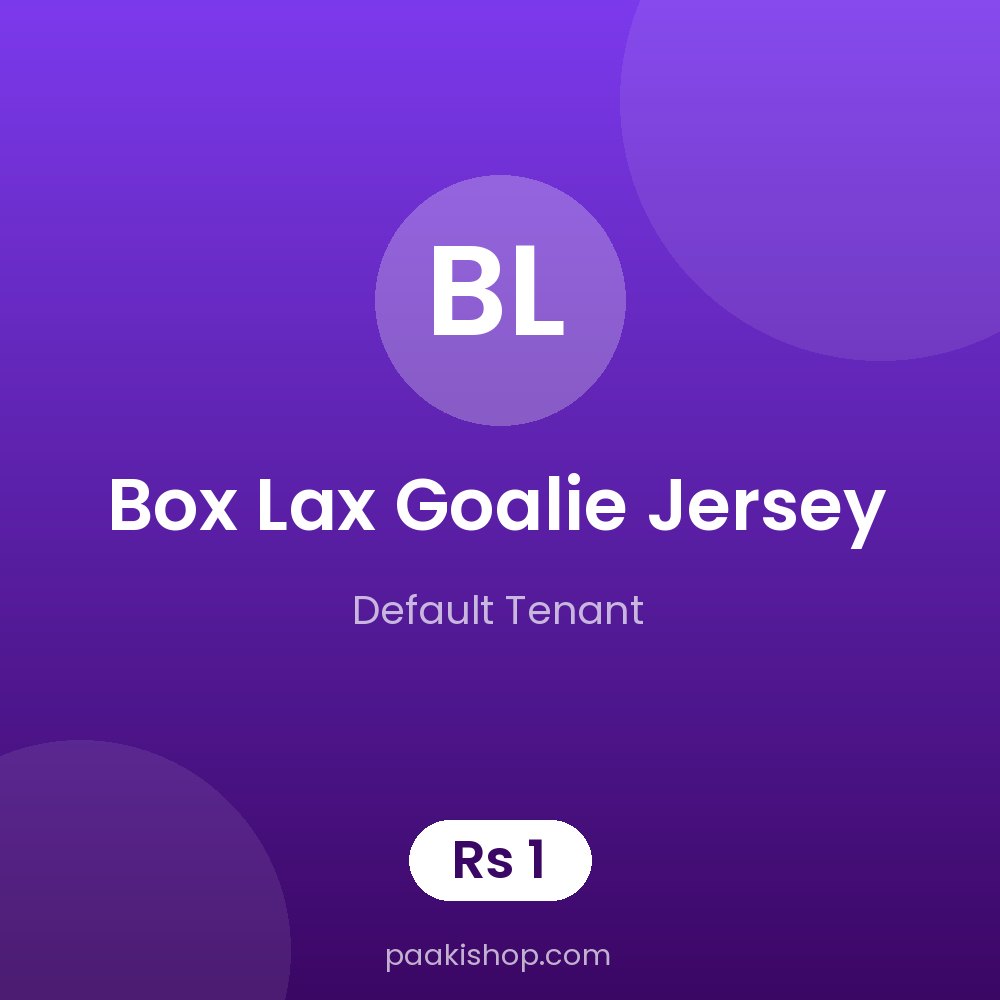 Box Lax Goalie Jersey