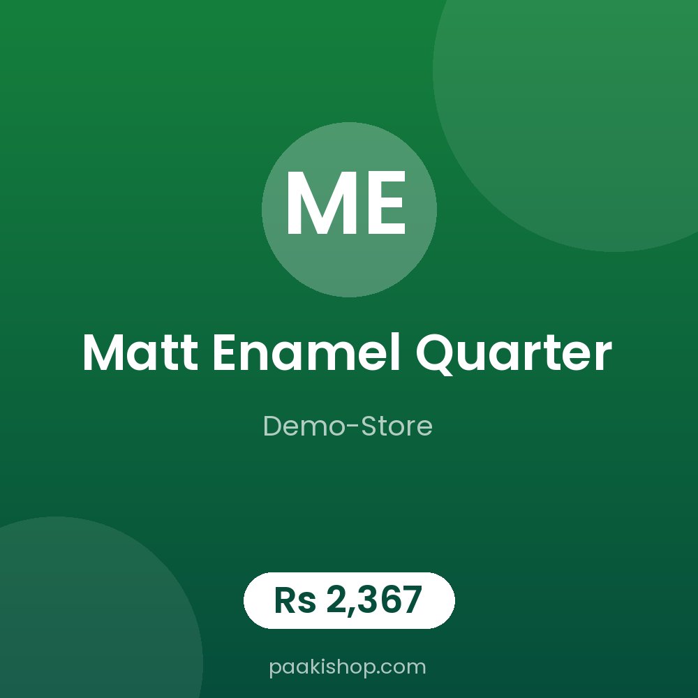 Matt Enamel Quarter