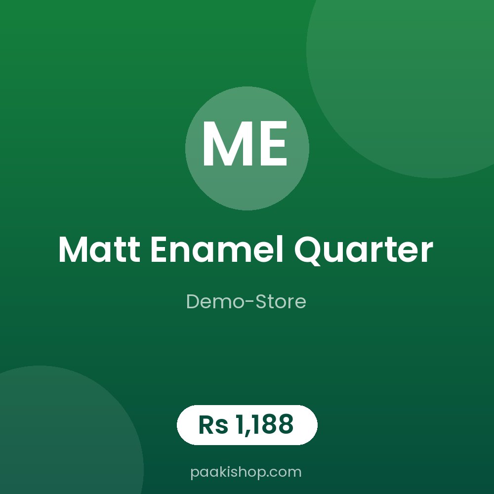 Matt Enamel Quarter