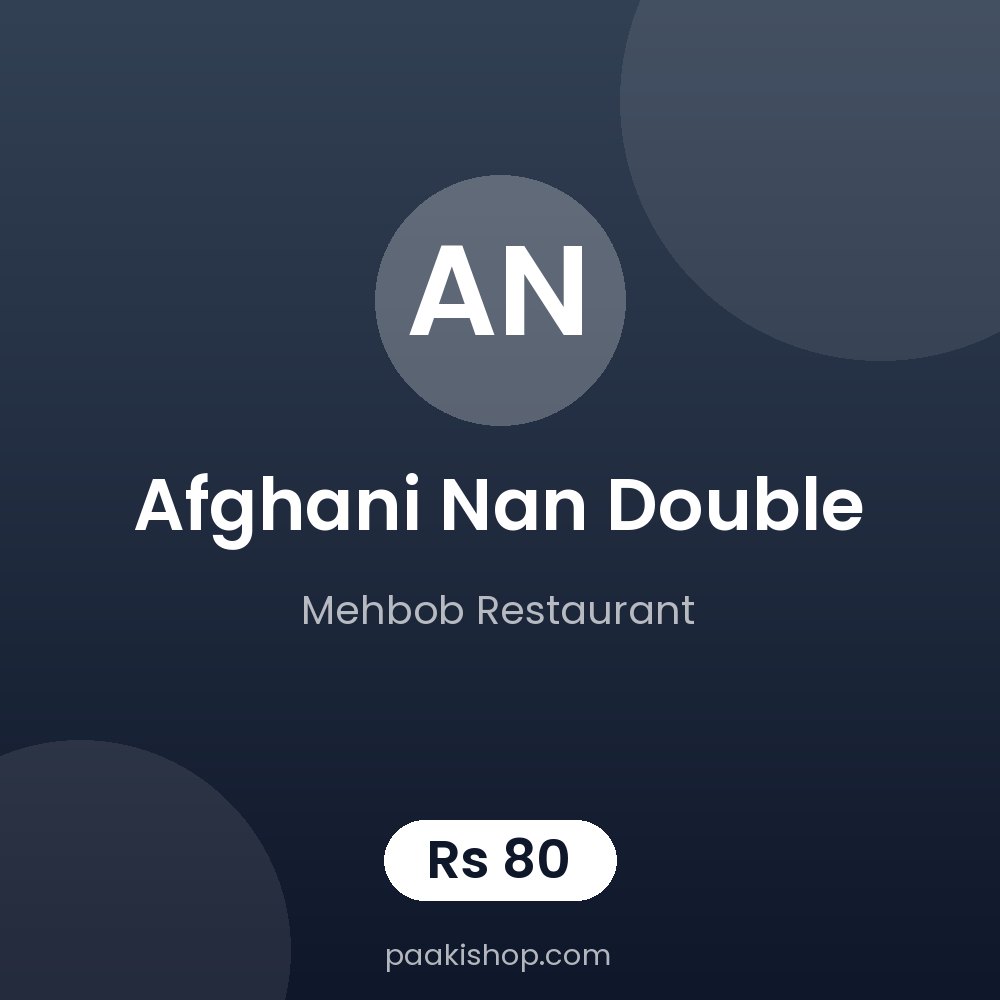 Afghani Nan double