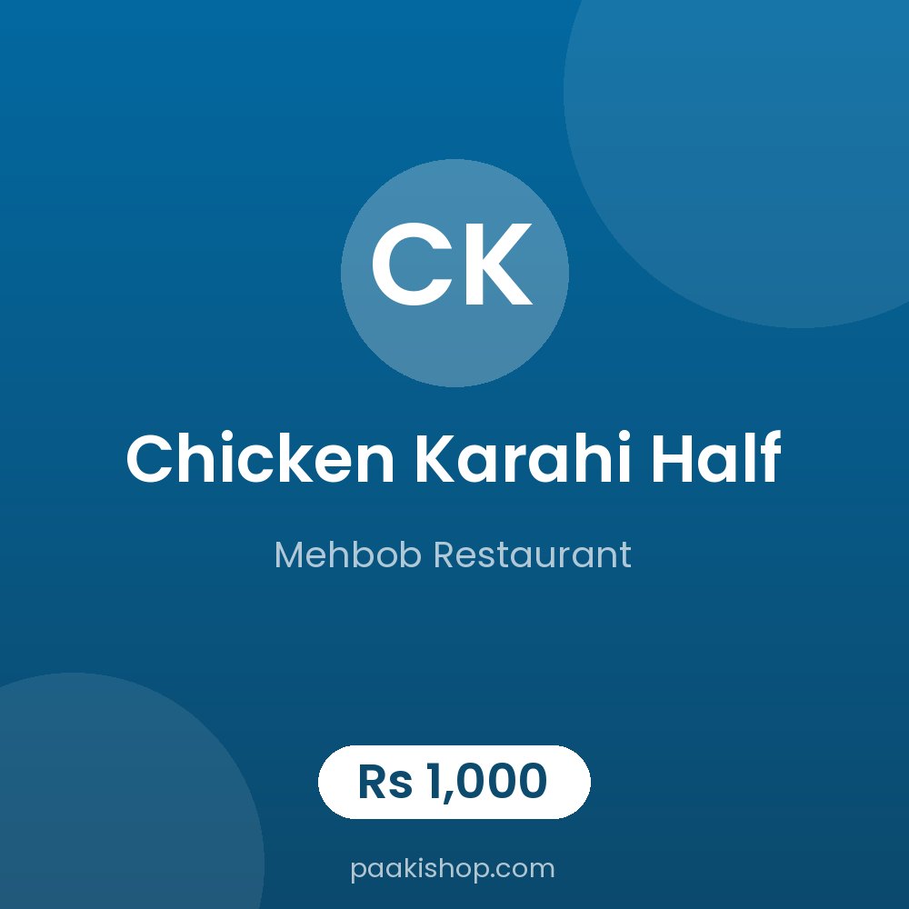 Chicken Karahi Half