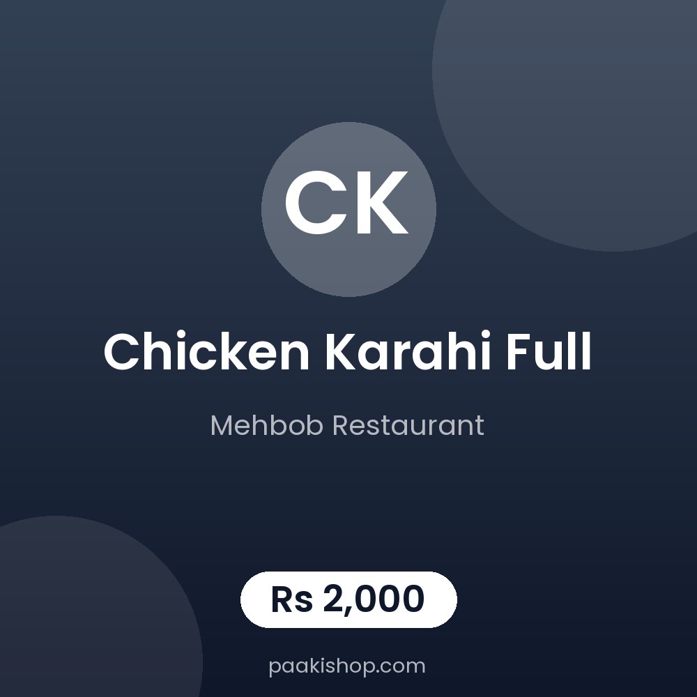 Chicken Karahi Full