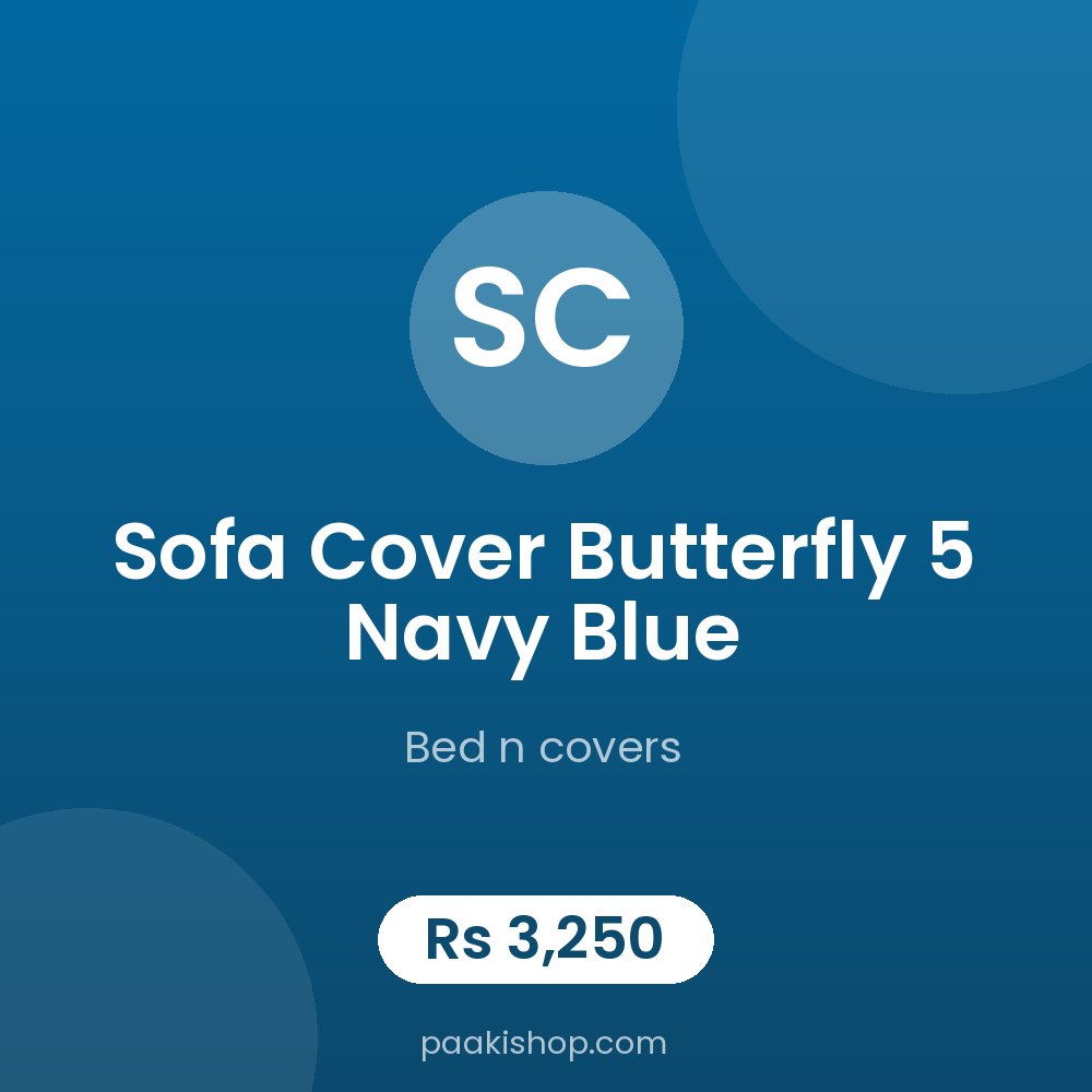 Sofa cover butterfly 5 navy blue