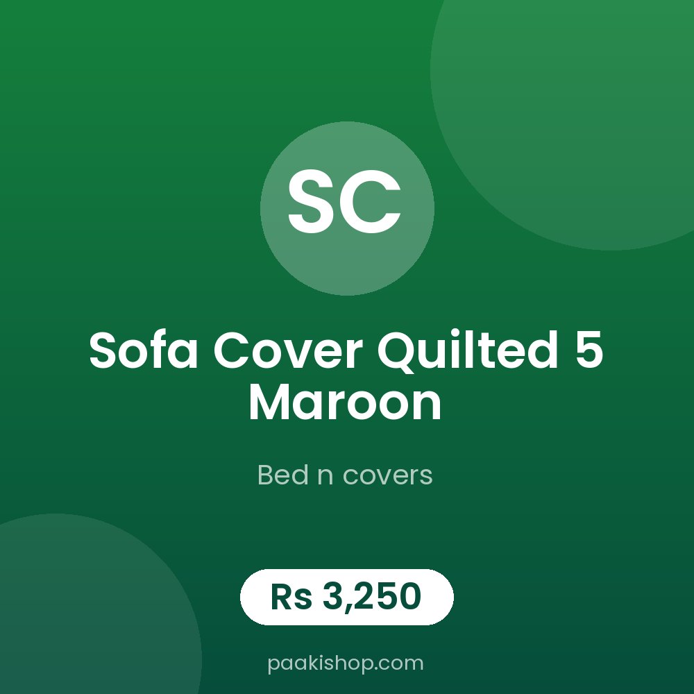 Sofa cover quilted 5 maroon