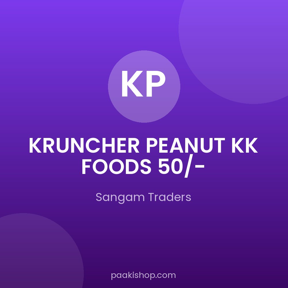 KRUNCHER PEANUT KK FOODS 50/-