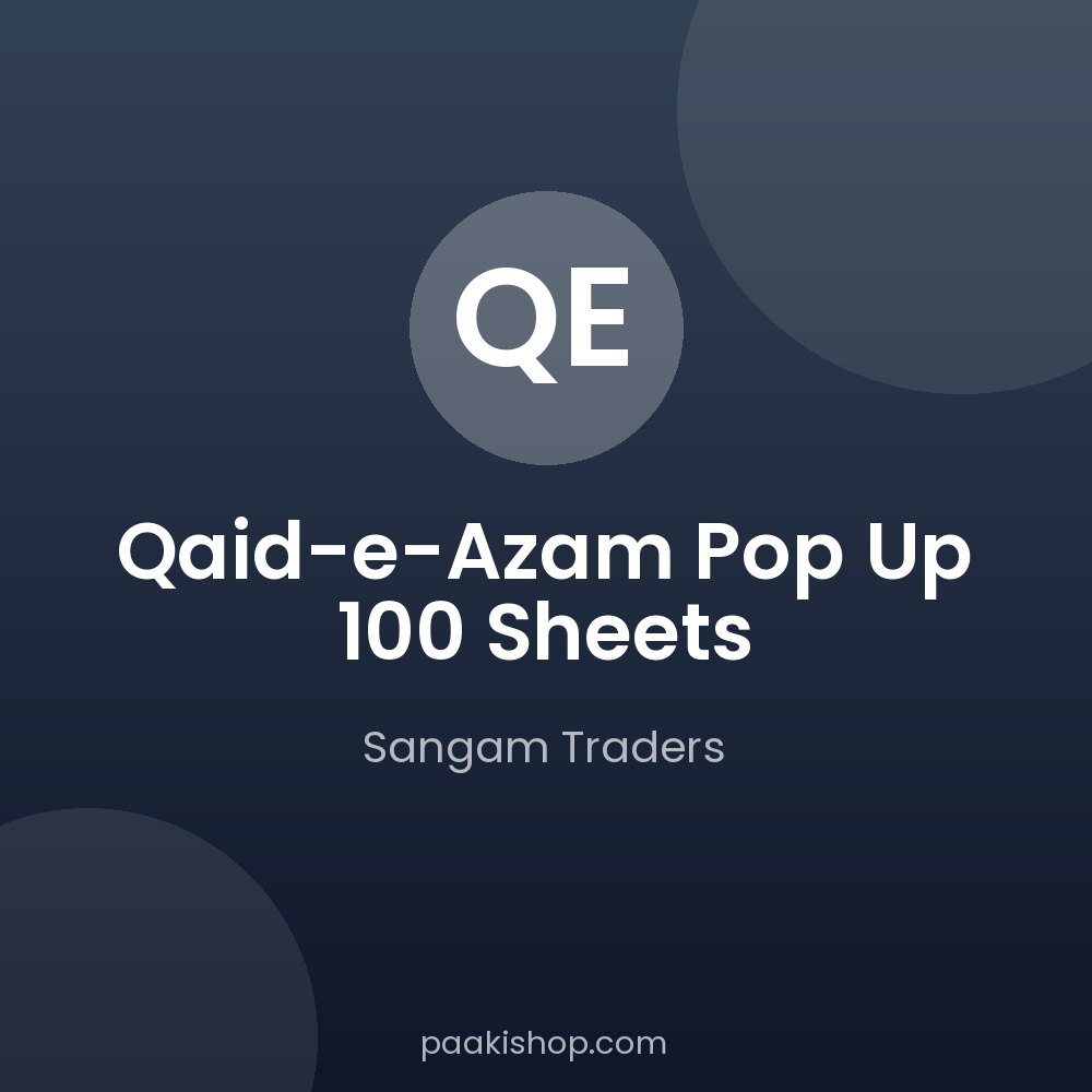 Qaid-e-Azam Pop up 100 Sheets