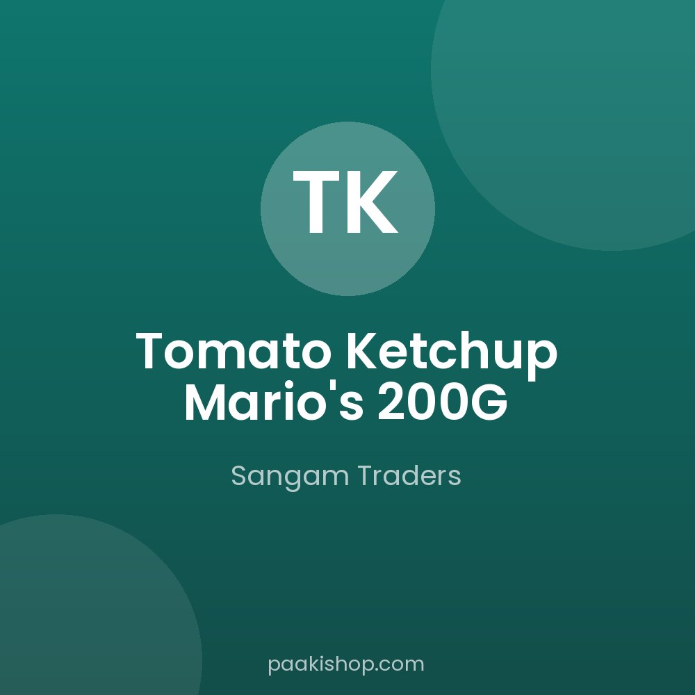 Tomato Ketchup Mario's 200G