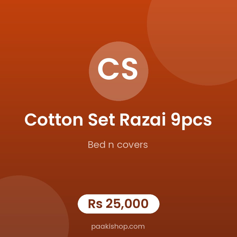 Cotton set razai 9pcs