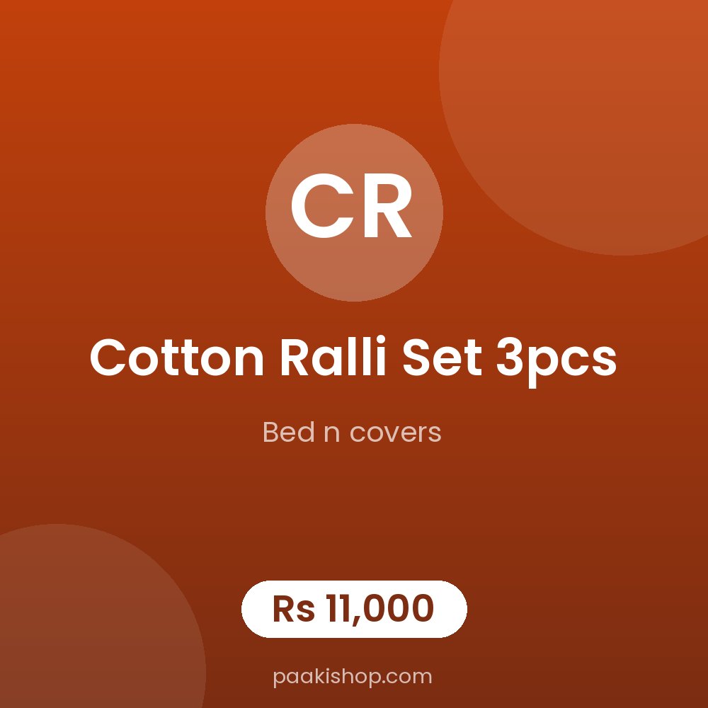 Cotton ralli set 3pcs