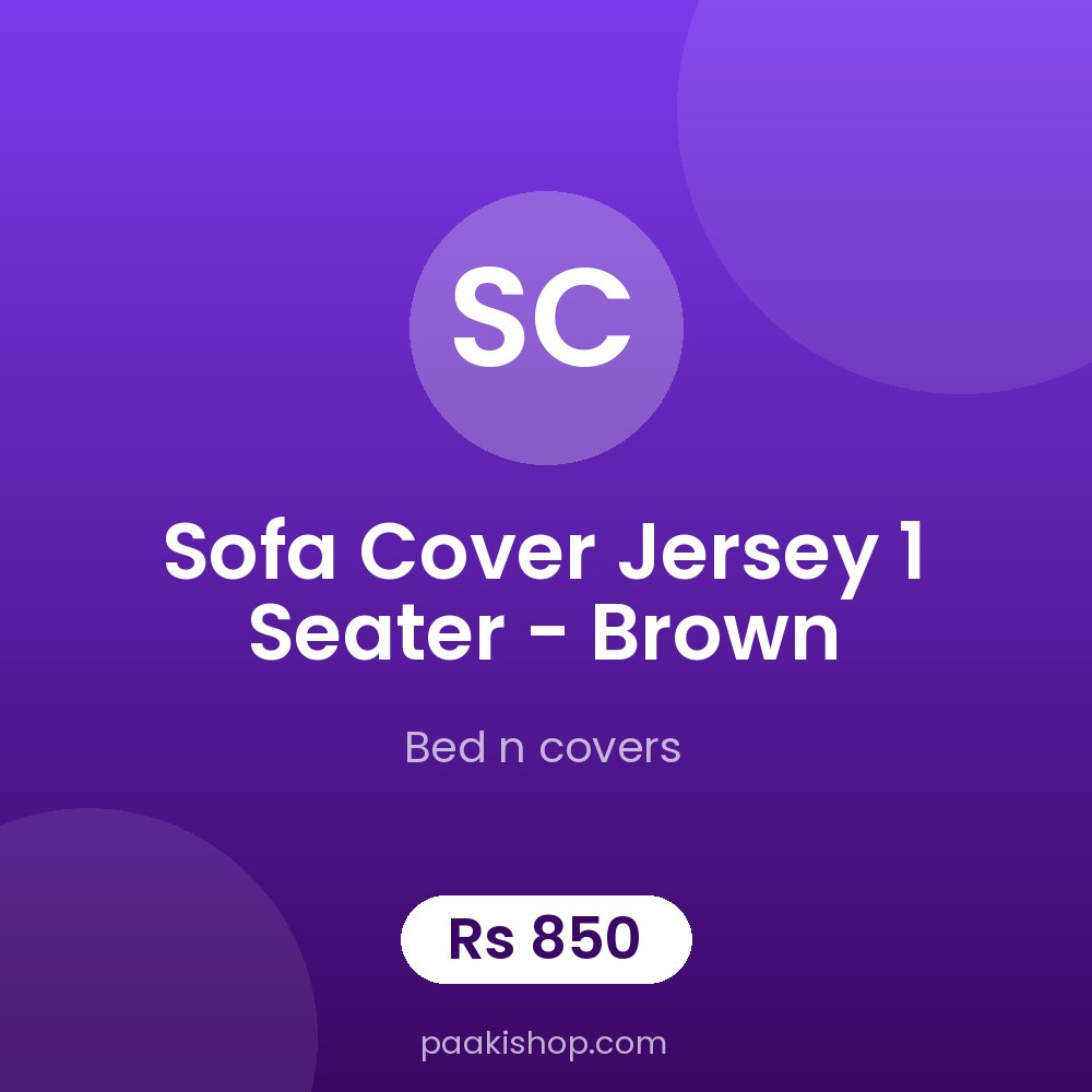 sofa cover jersey 1 seater - brown