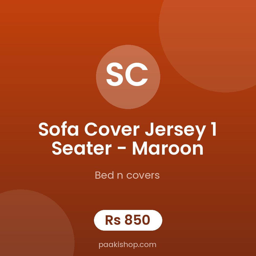 sofa cover jersey 1 seater - maroon