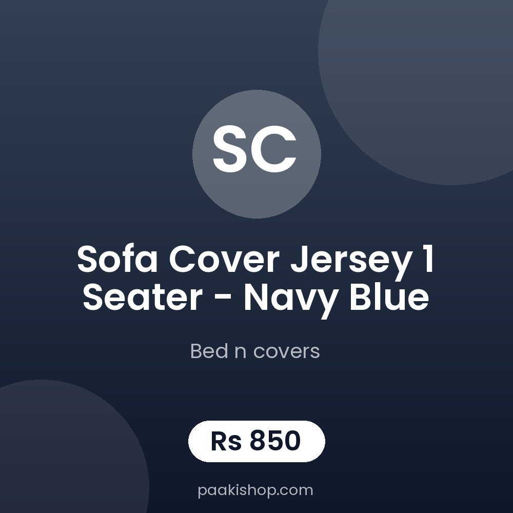 sofa cover jersey 1 seater - navy blue