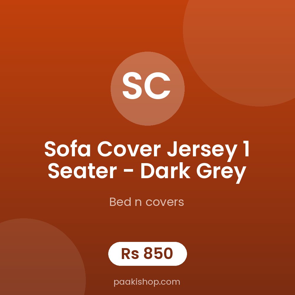 sofa cover jersey 1 seater - dark grey