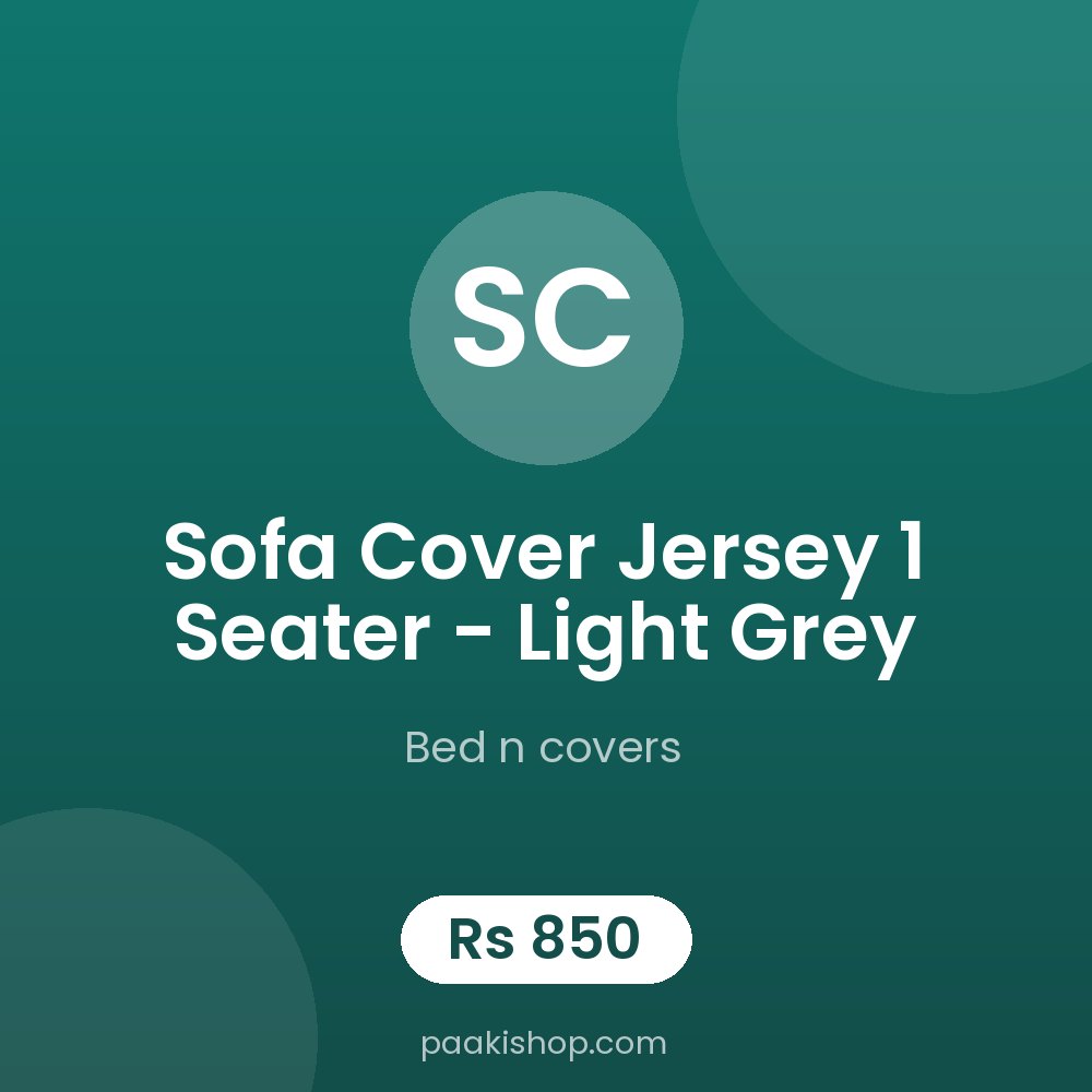 sofa cover jersey 1 seater - light grey