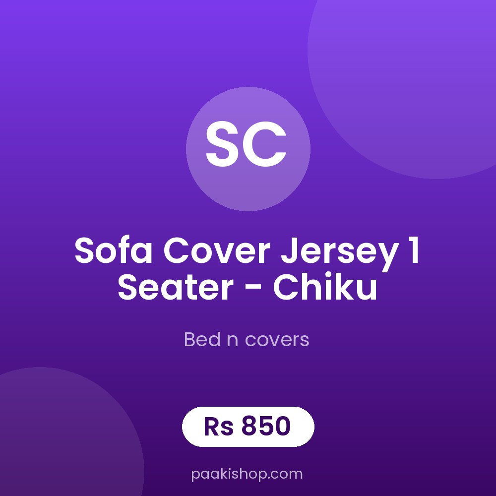 sofa cover jersey 1 seater - chiku