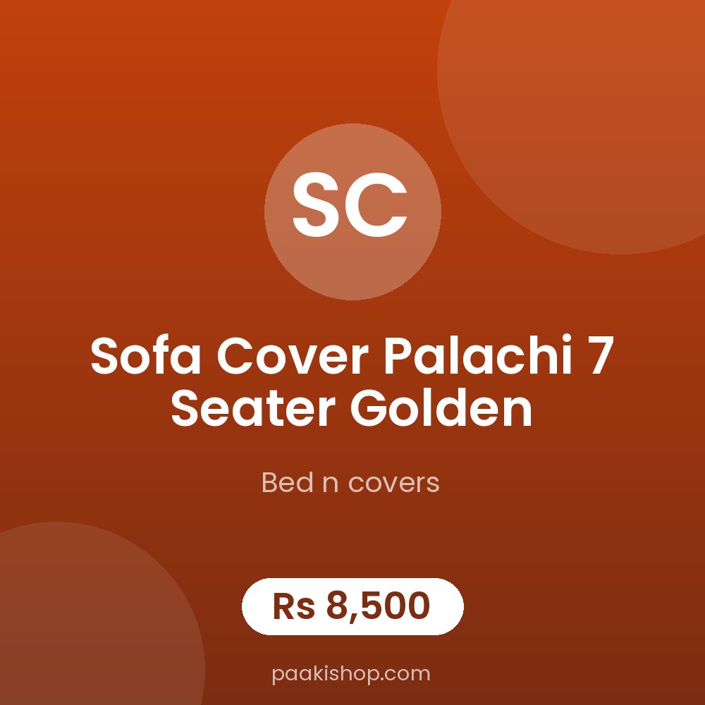 sofa cover palachi 7 seater golden