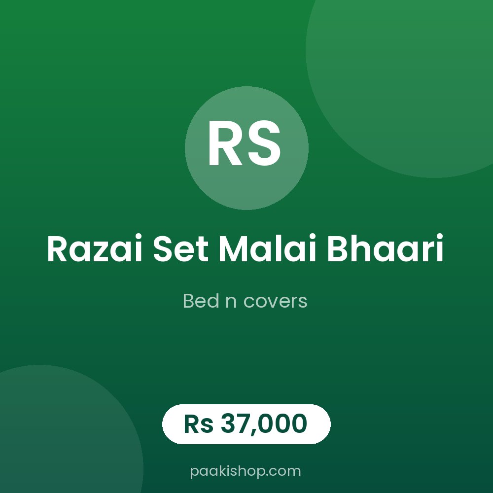 RAZAI SET MALAI BHARI