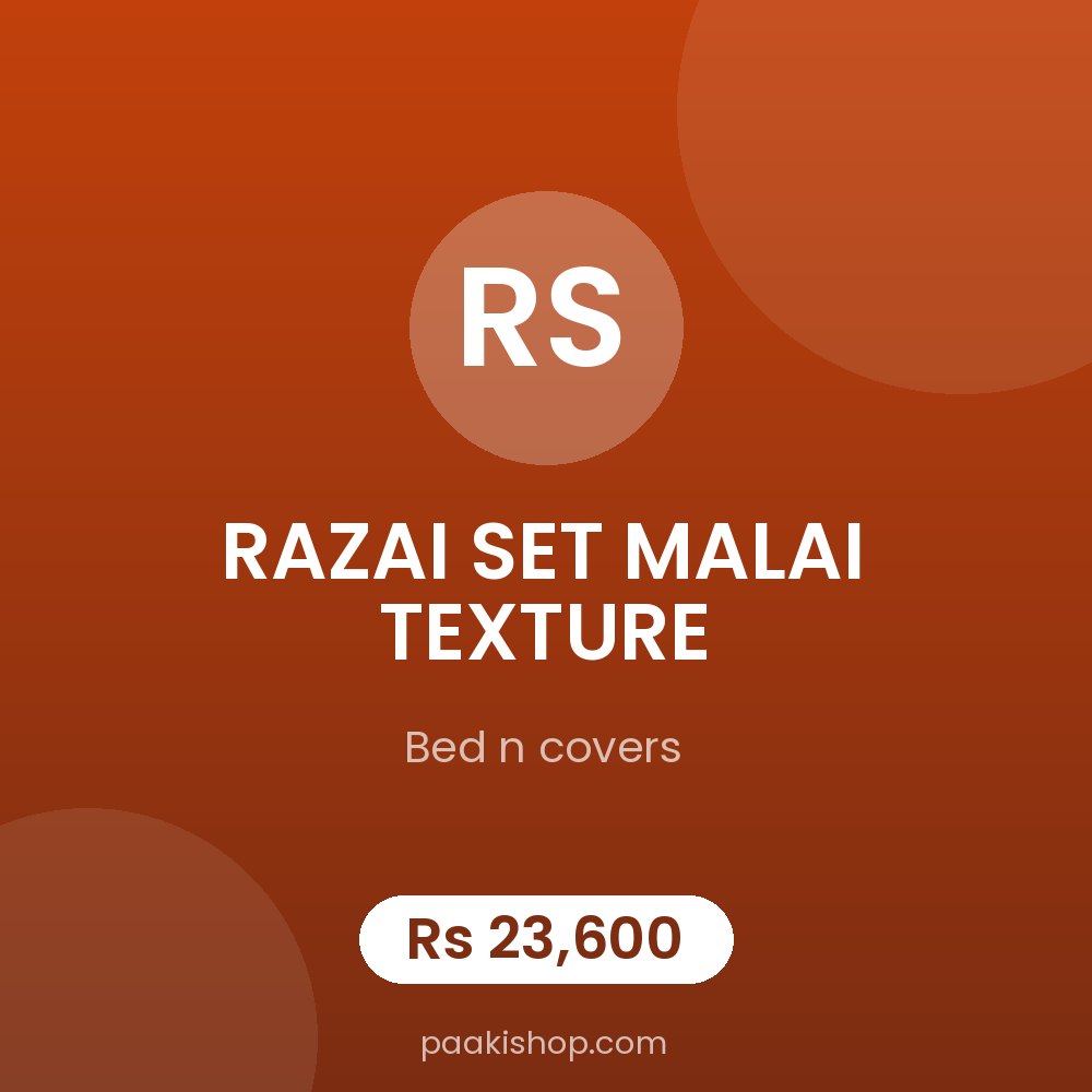 RAZAI SET MALAI TEXTURE