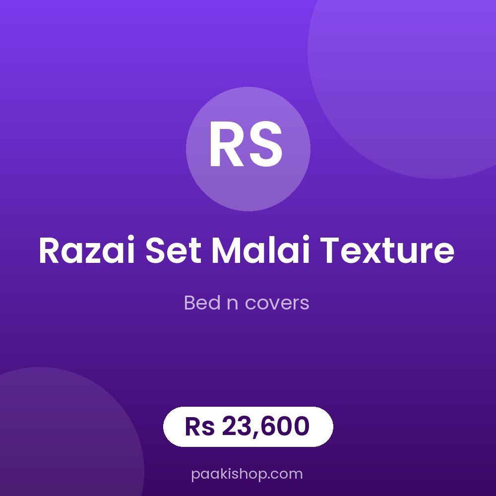 RAZAI SET MALAI TEXTURE