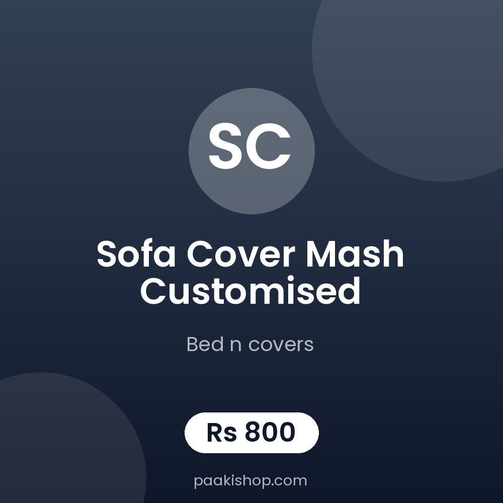 sofa cover mash customised