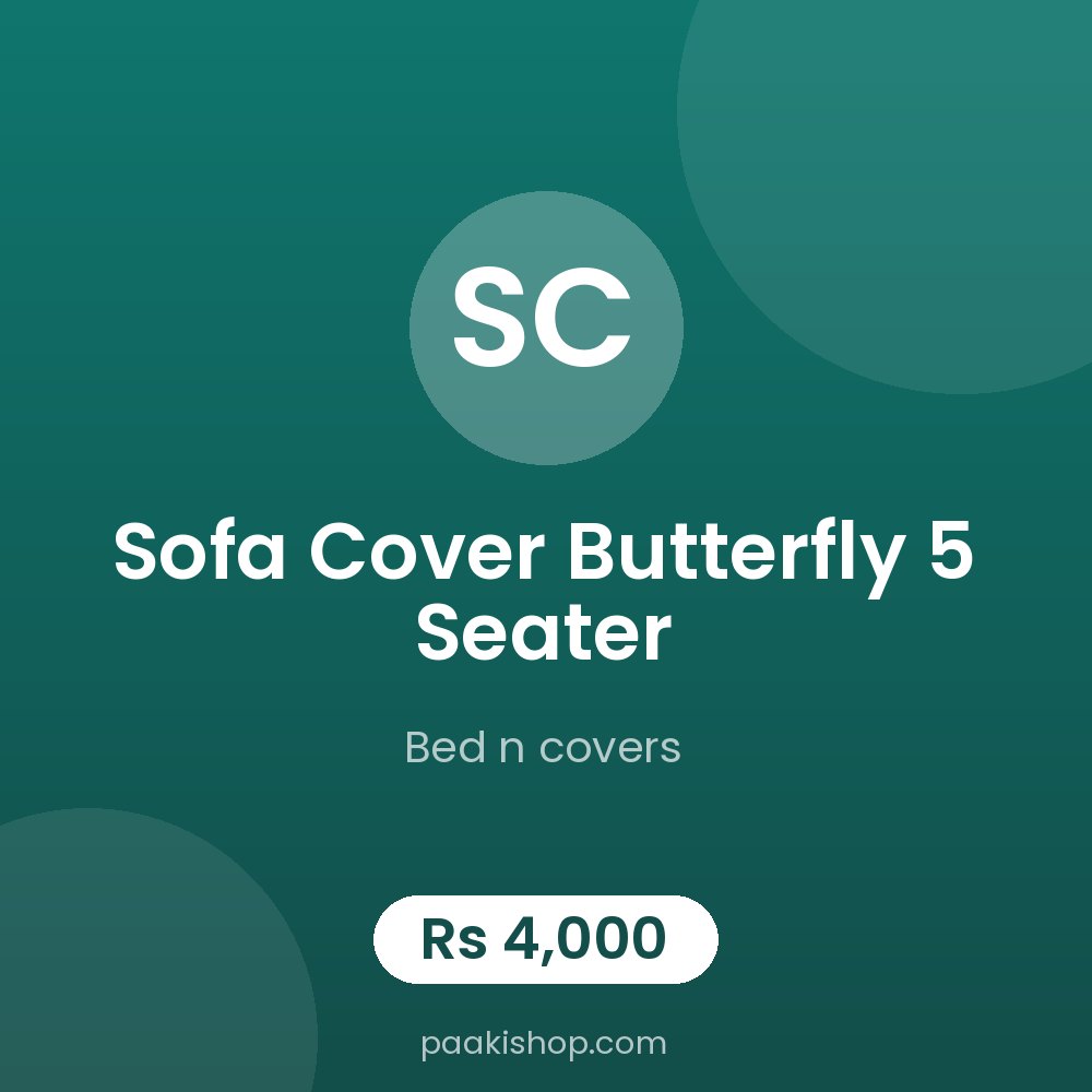 sofa cover butterfly  5 seater