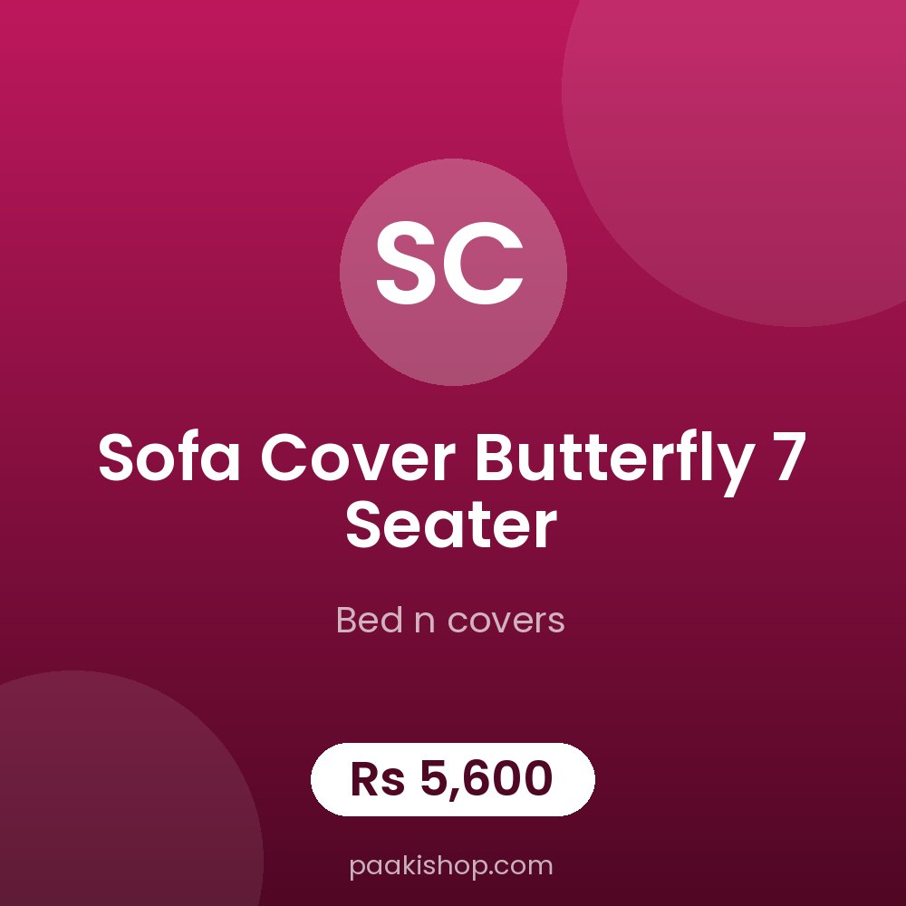 sofa cover butterfly  7 seater