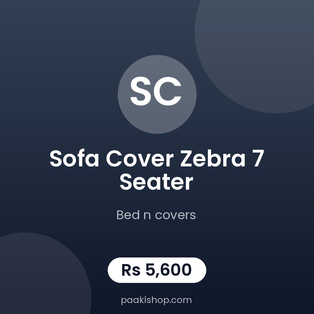 sofa cover zebra  7 seater