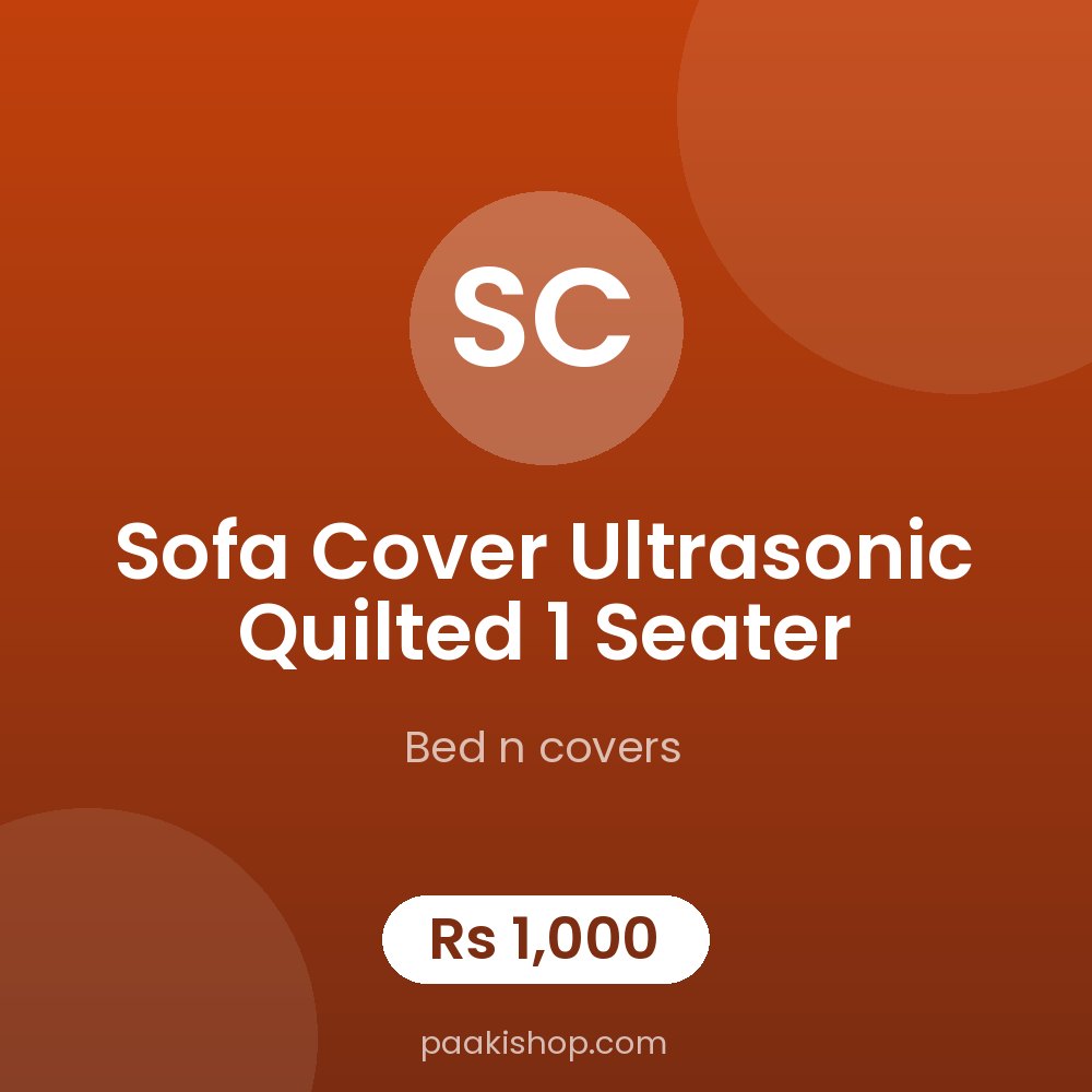 sofa cover ultrasonic quilted 1 seater