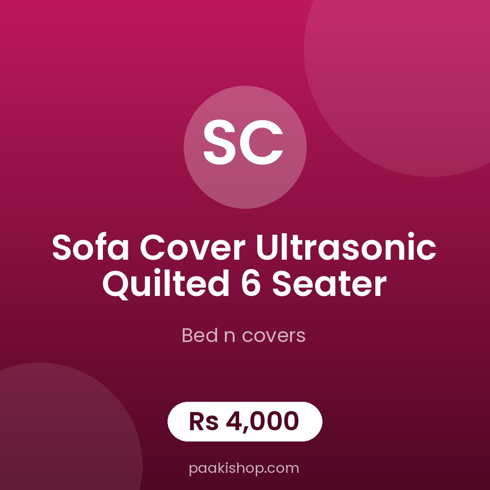sofa cover ultrasonic quilted 6 seater