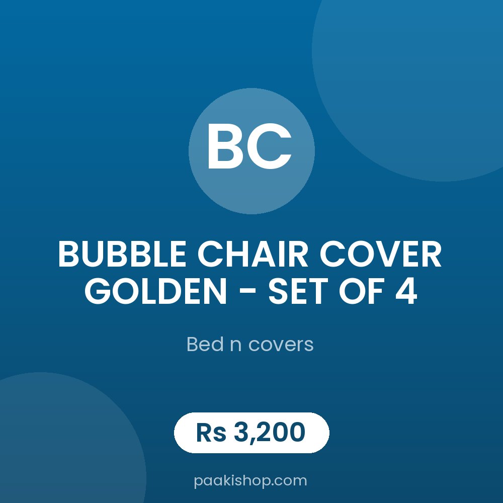 BUBBLE CHAIR COVER GOLDEN - SET OF 4