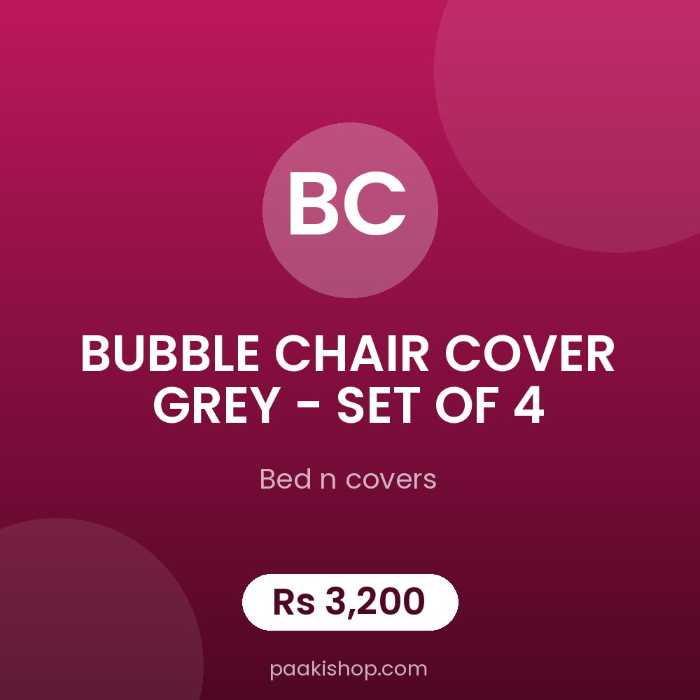 BUBBLE CHAIR COVER GREY - SET OF 4