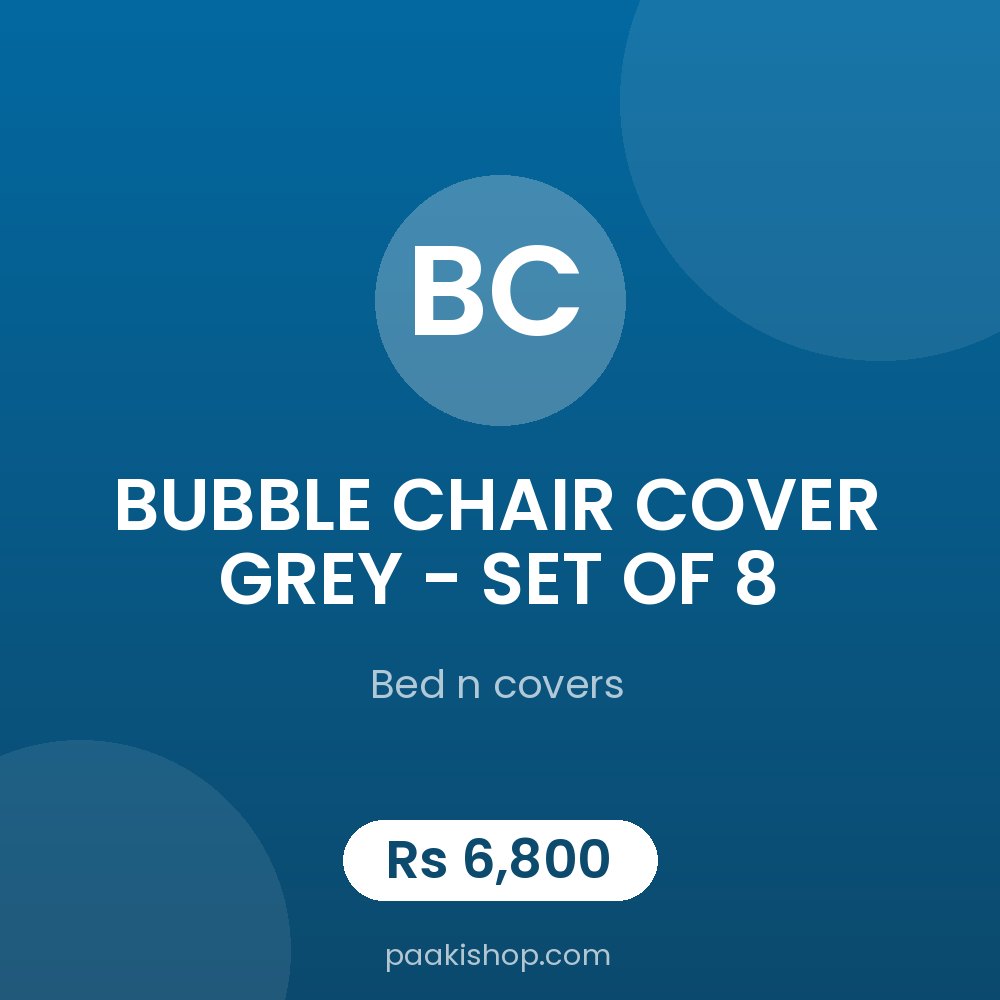 BUBBLE CHAIR COVER GREY - SET OF 8