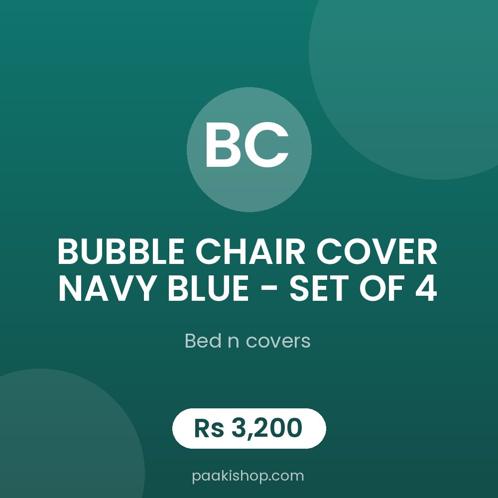 BUBBLE CHAIR COVER NAVY BLUE - SET OF 4