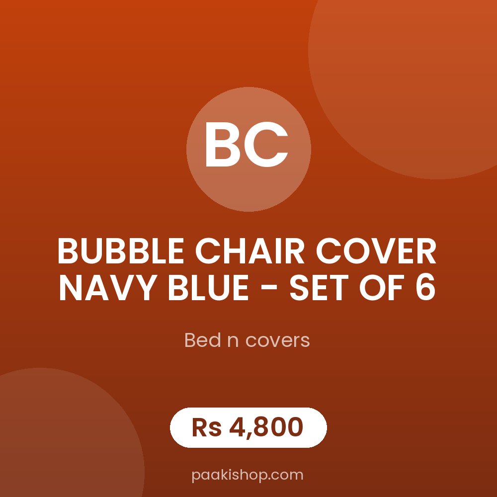 BUBBLE CHAIR COVER NAVY BLUE - SET OF 6