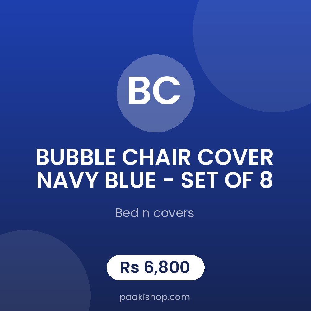 BUBBLE CHAIR COVER NAVY BLUE - SET OF 8