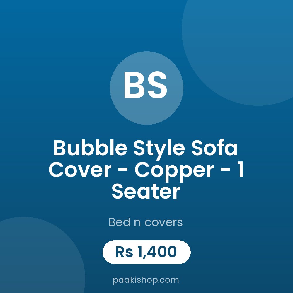 Bubble Style Sofa Cover - Copper - 1 Seater