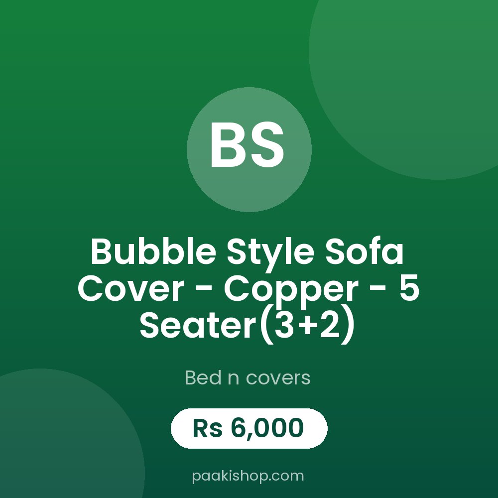Bubble Style Sofa Cover - Copper - 5 Seater(3+2)