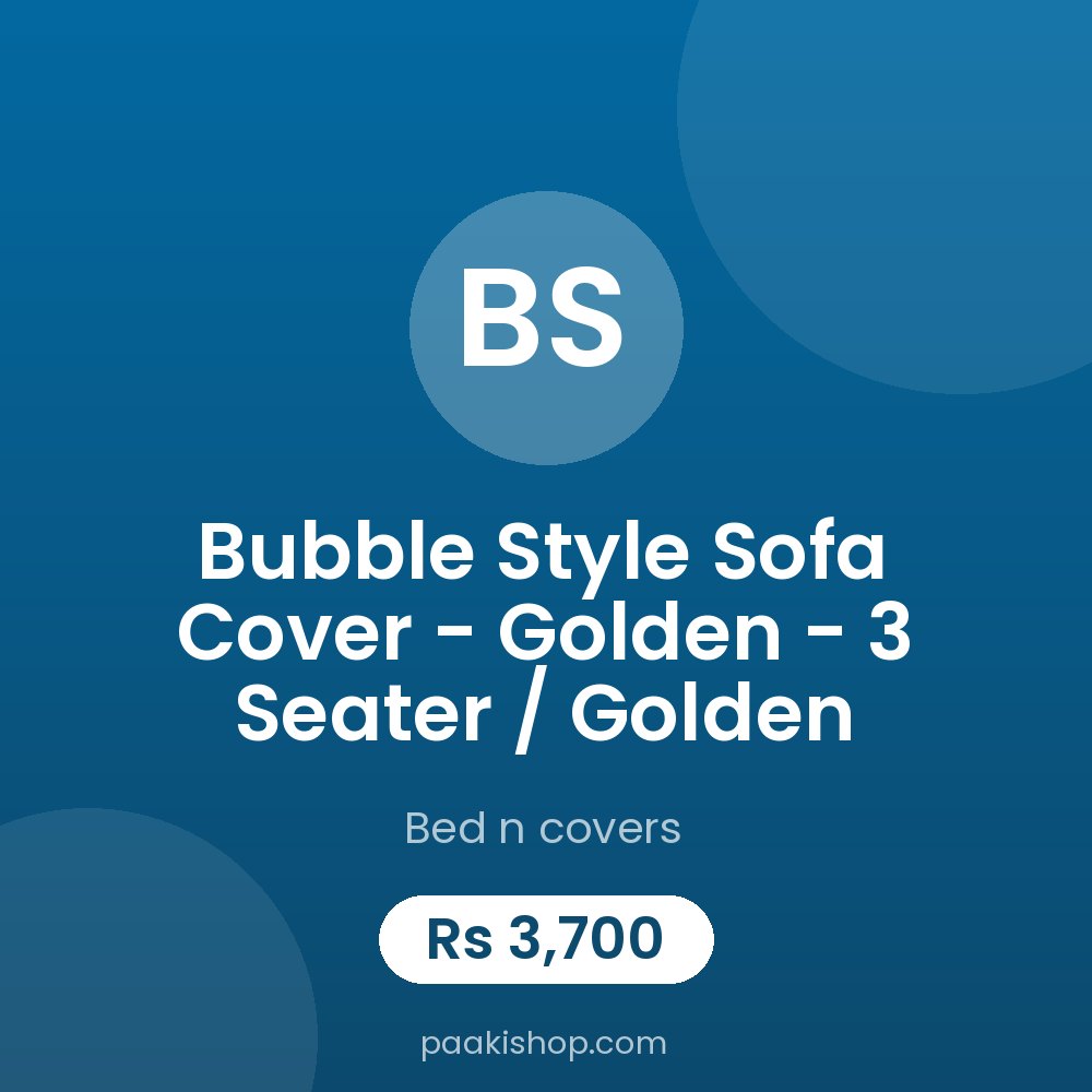 Bubble Style Sofa Cover - Golden - 3 Seater / Golden