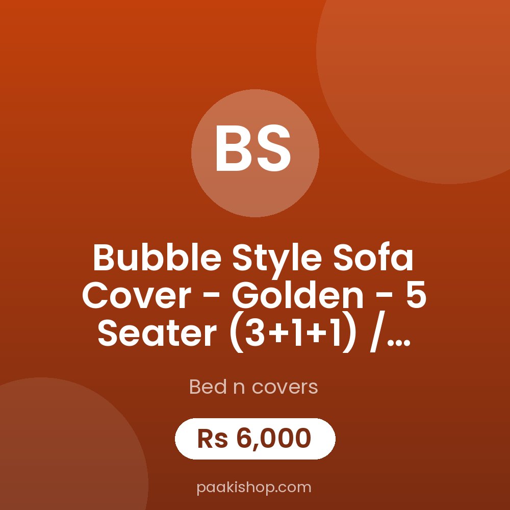 Bubble Style Sofa Cover - Golden - 5 Seater (3+1+1) / Golden
