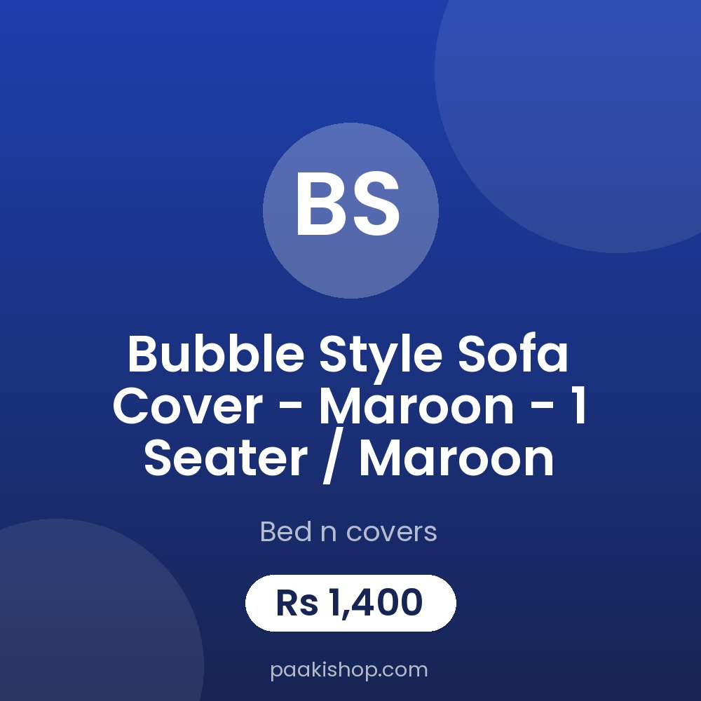 Bubble Style Sofa Cover - Maroon - 1 Seater / Maroon