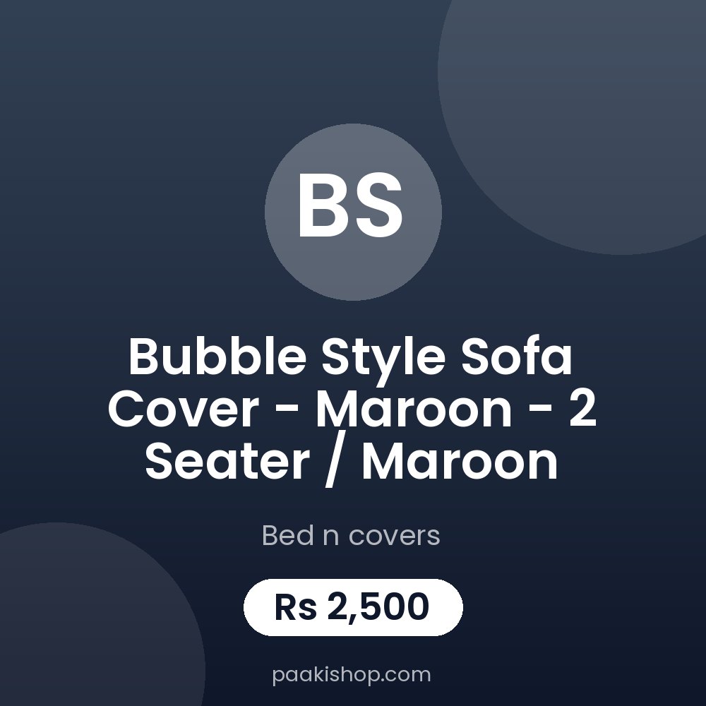 Bubble Style Sofa Cover - Maroon - 2 Seater / Maroon