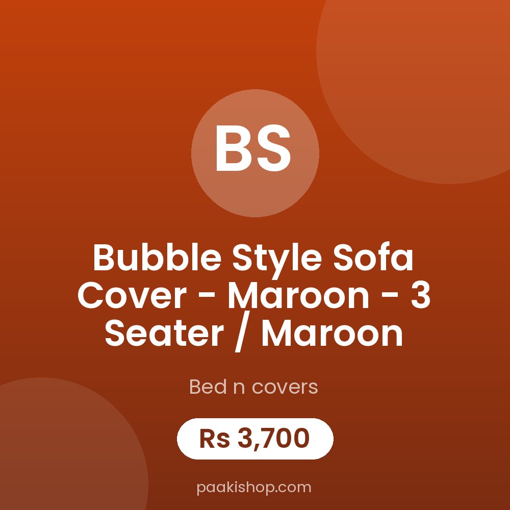 Bubble Style Sofa Cover - Maroon - 3 Seater / Maroon