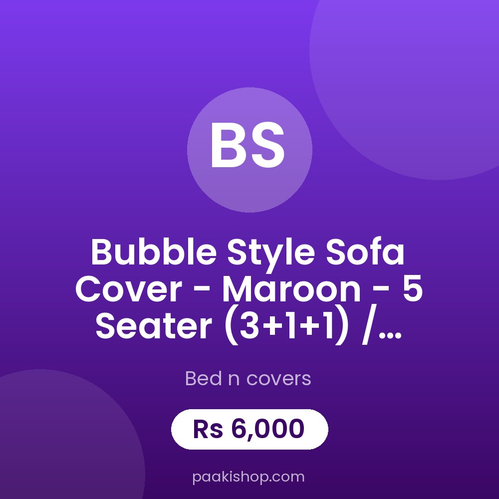 Bubble Style Sofa Cover - Maroon - 5 Seater (3+1+1) / Maroon