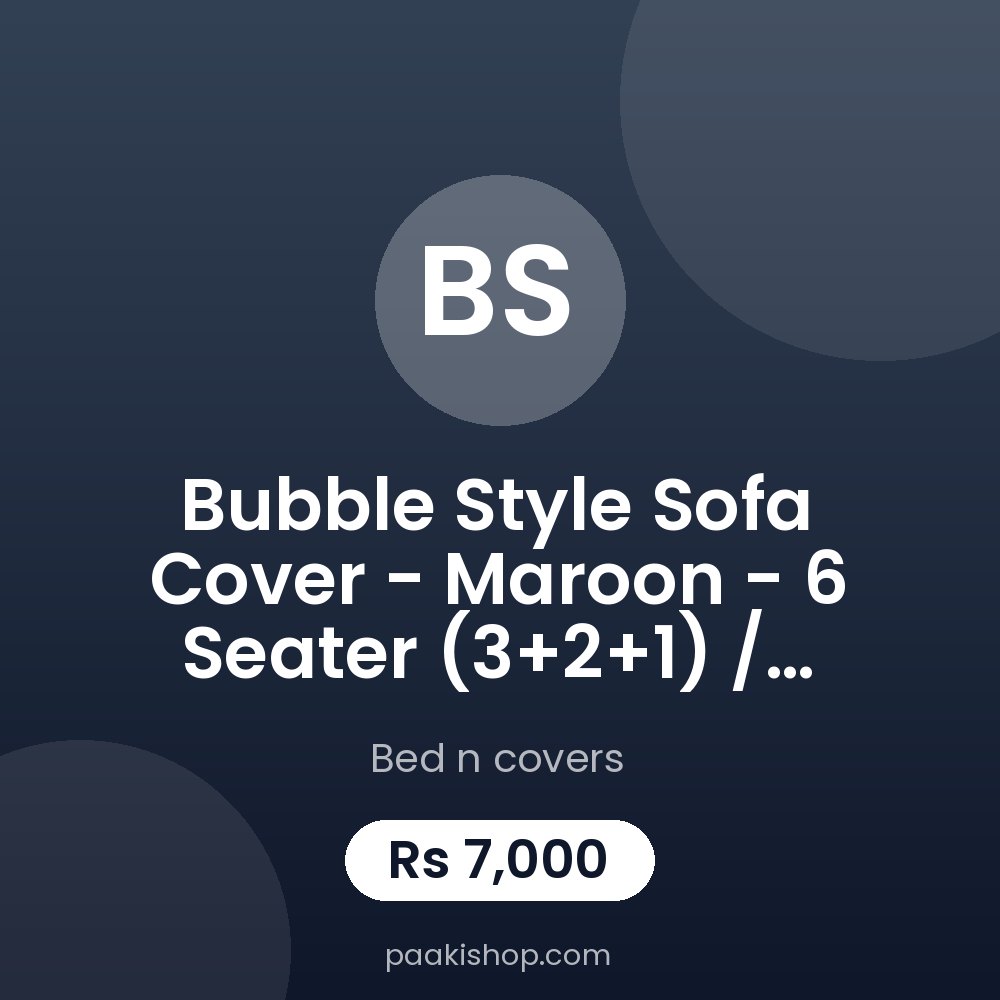 Bubble Style Sofa Cover - Maroon - 6 Seater (3+2+1) / Maroon