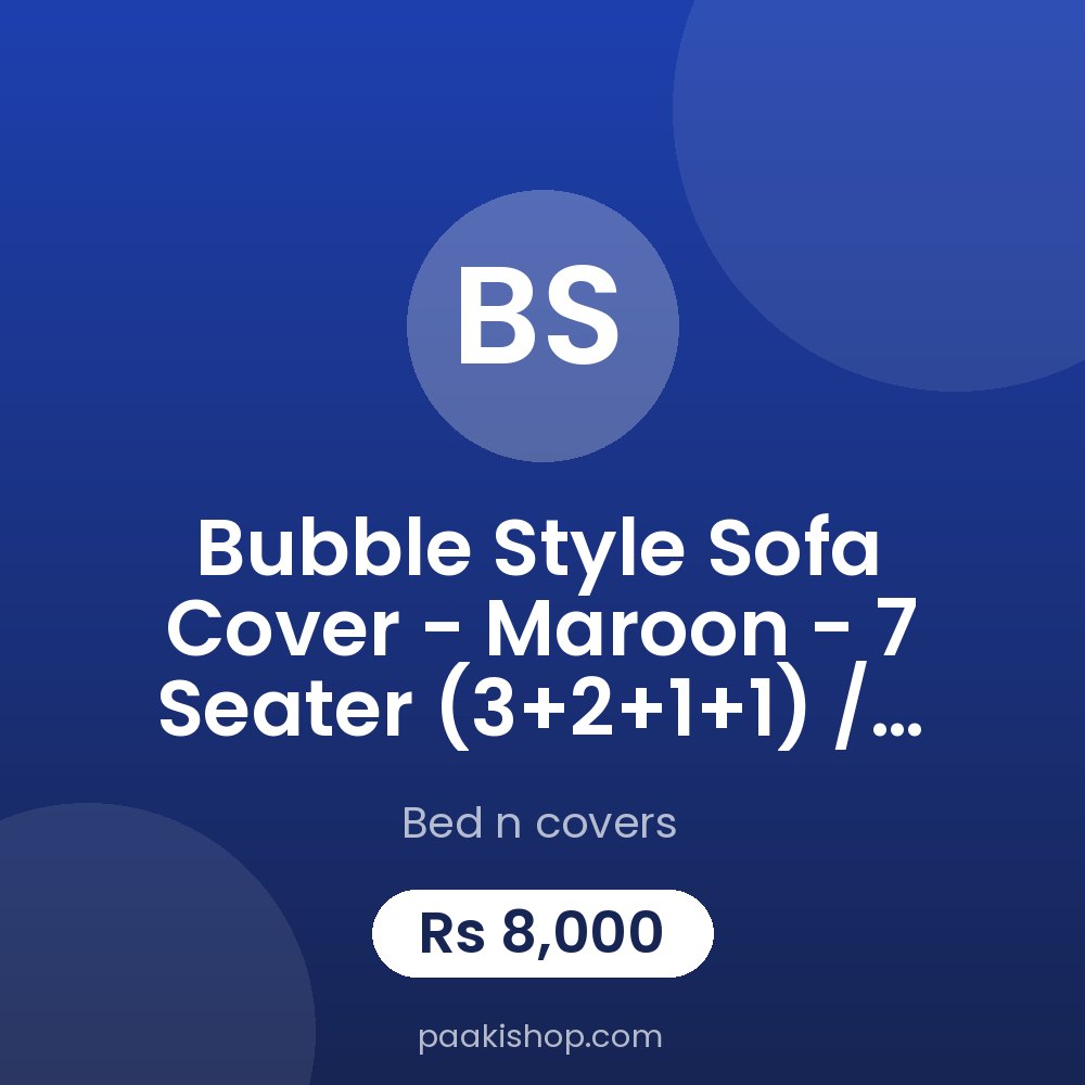 Bubble Style Sofa Cover - Maroon - 7 Seater (3+2+1+1) / Maroon