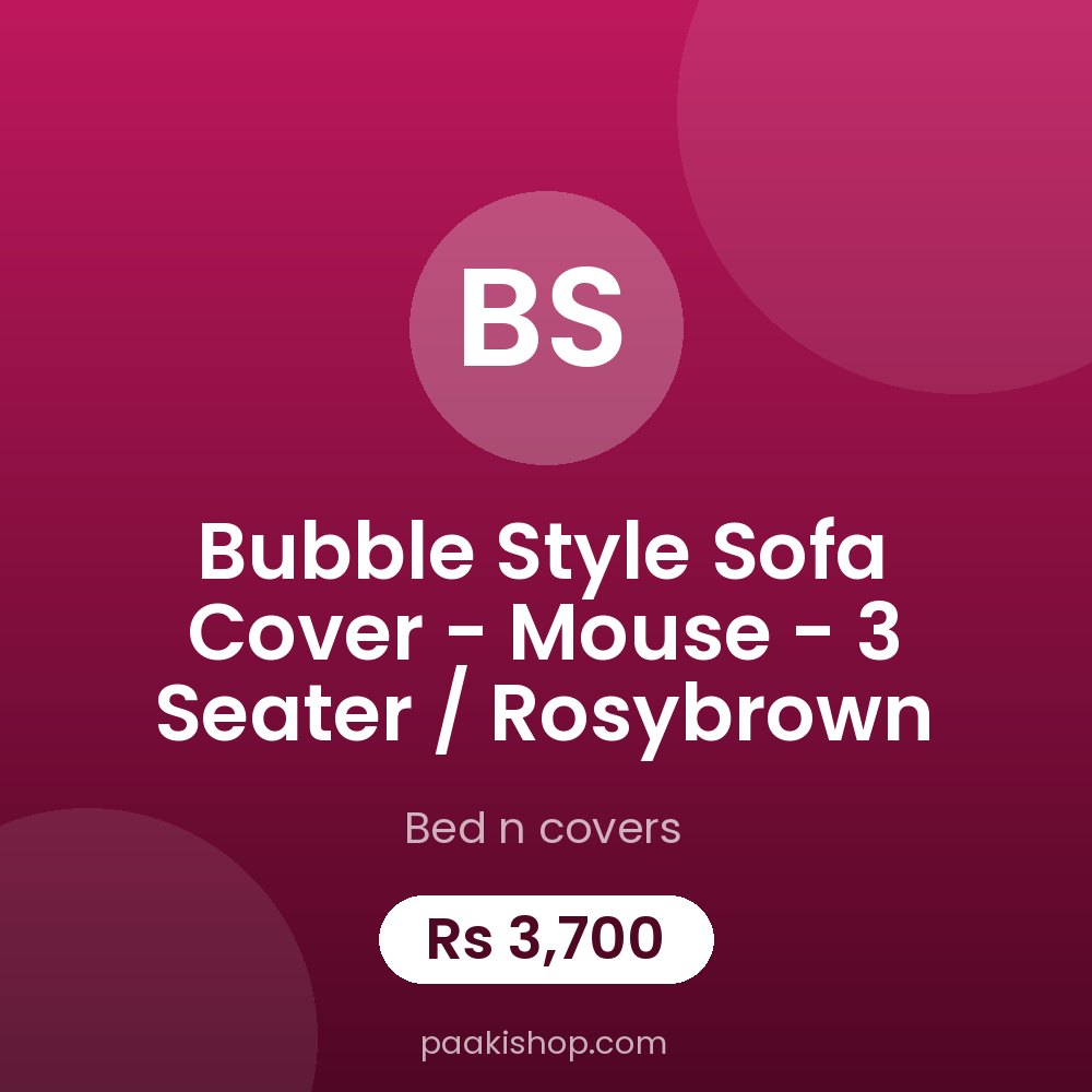 Bubble Style Sofa Cover - Mouse - 3 Seater / Rosybrown