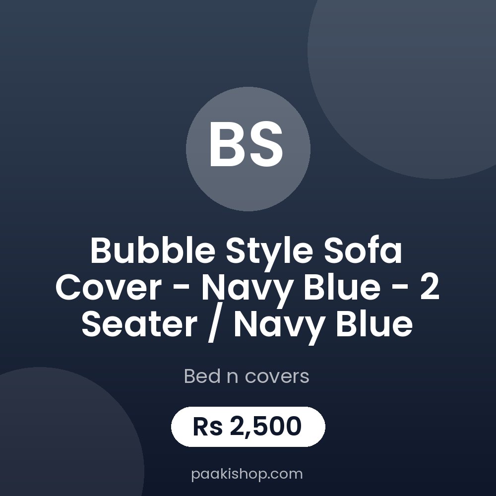 Bubble Style Sofa Cover - Navy Blue - 2 Seater / Navy Blue
