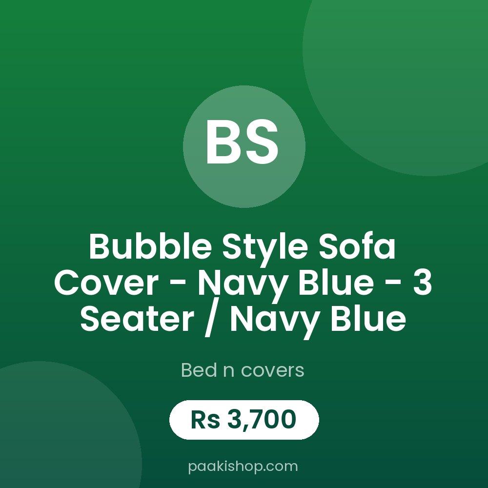 Bubble Style Sofa Cover - Navy Blue - 3 Seater / Navy Blue